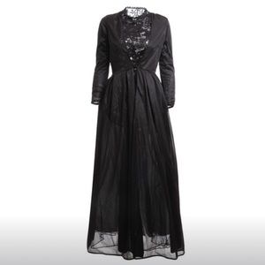 Gothic Lace High Waisted Jacket Long Dress Gown